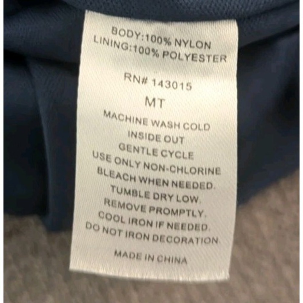 AT&T Jacket Mens Medium Tall Blue Work Uniform Anthony Bomber Windbreaker Work - Picture 6 of 12